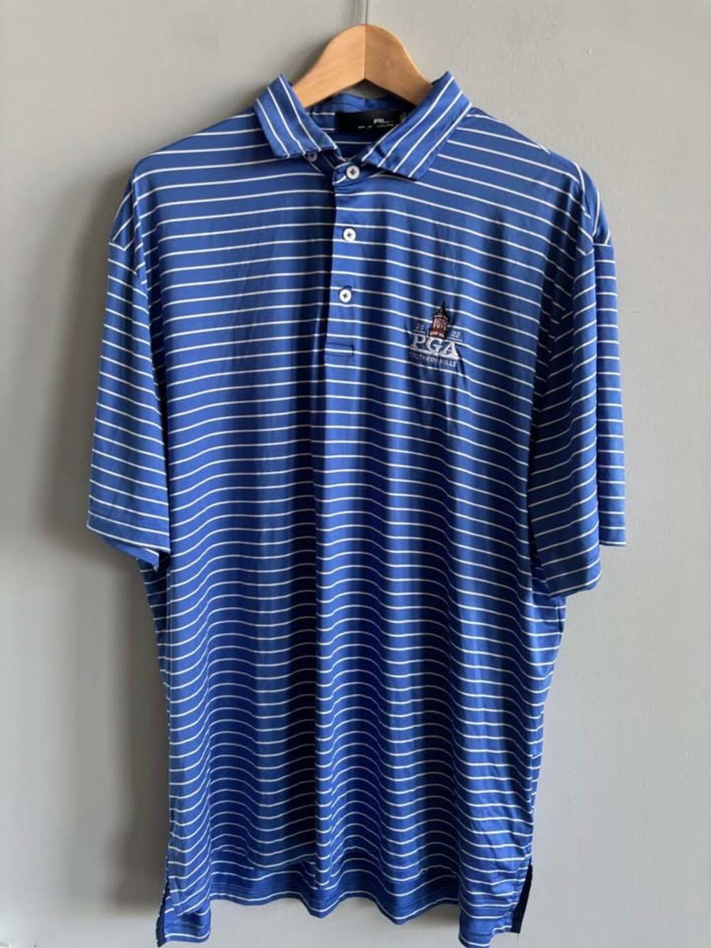 RLX Ralph Lauren Men's 2022 PGA Championship Southern Hills Golf Polo Blue XL
